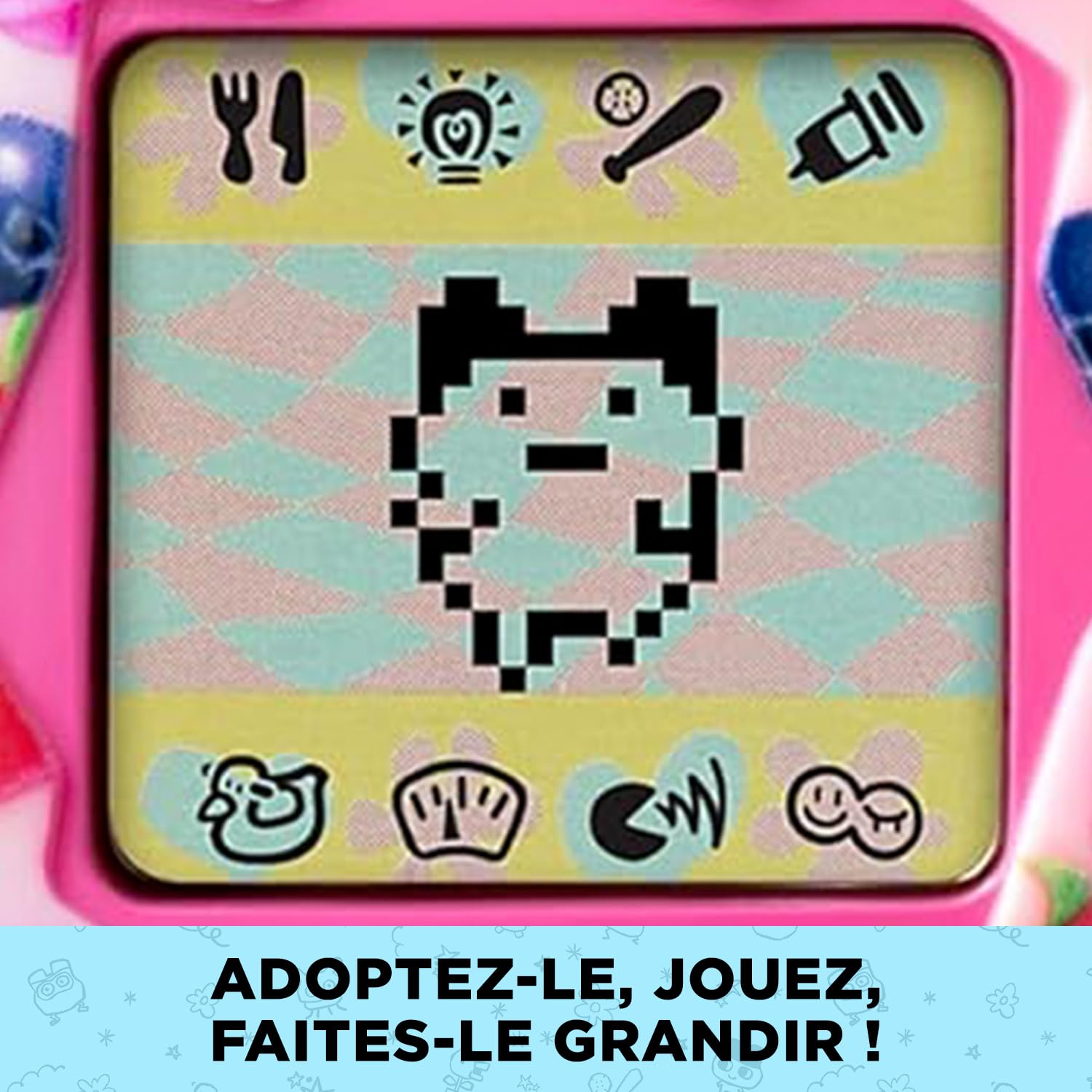 Bandai – Tamagotchi Original – Berry Delicious – Animal interactif avec écran LCD en Français, 3 Boutons et Mini-Jeux – Idée Cadeau Jeu Animal virtuel – Jouet Enfant 8 Ans et + – 42971