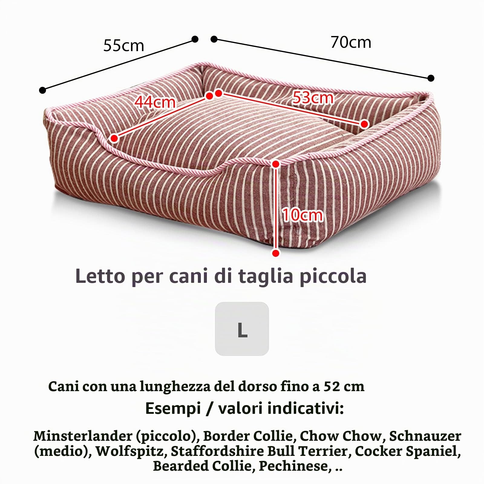 PETCUTE Cesto per cani durevole e confortevole, lavabile con cuscino per cani e gatti, lavabile in lavatrice, traspirante letto per cani con antiscivolo basso, con coperchio rimovibile