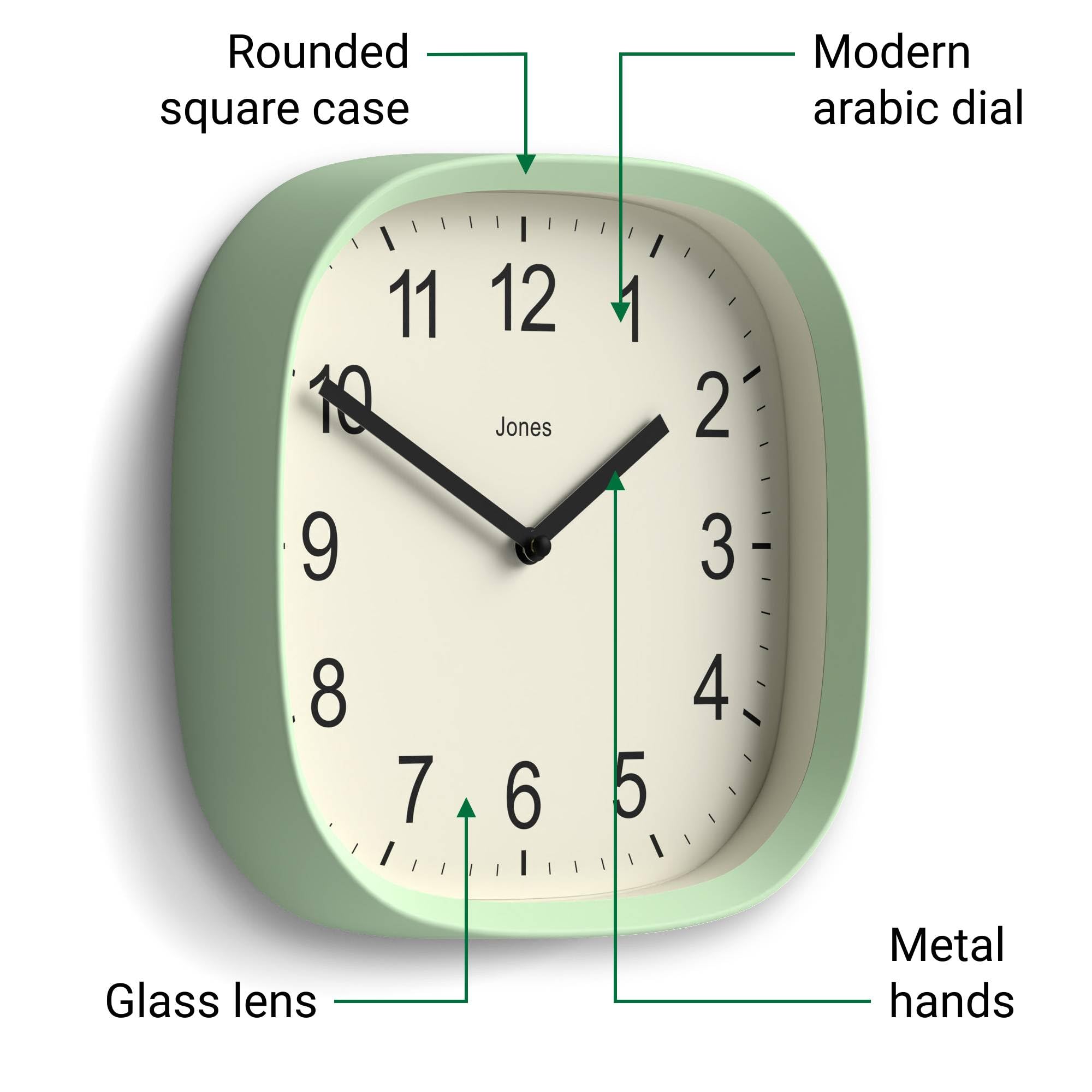 Amazon.co.jp: JONES CLOCKS® スプライト壁掛け時計 | モダン レトロ