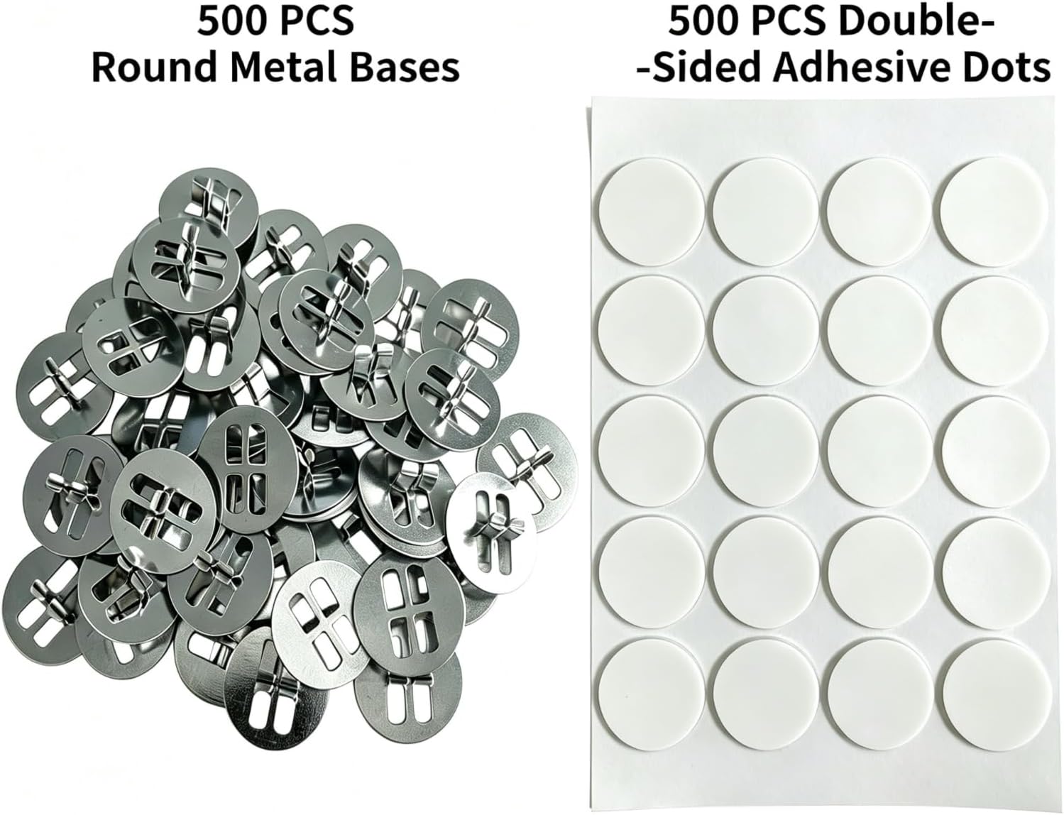 500 pcs Wick Clip & 500 pcs Stickers Stainless Steel Clips for Candle Making Wick Base for Candle Making Universal Wood Wick Clips Wooden Wicks Bases Fit Most Wooden Wicks (Wicks not Included