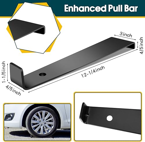 Miniatura 4 de Lasnten Kit de instalación de pisos de madera laminada de 46 piezas con 40 espaciadores, bloque de roscado, barra de tracción resistente y mazo