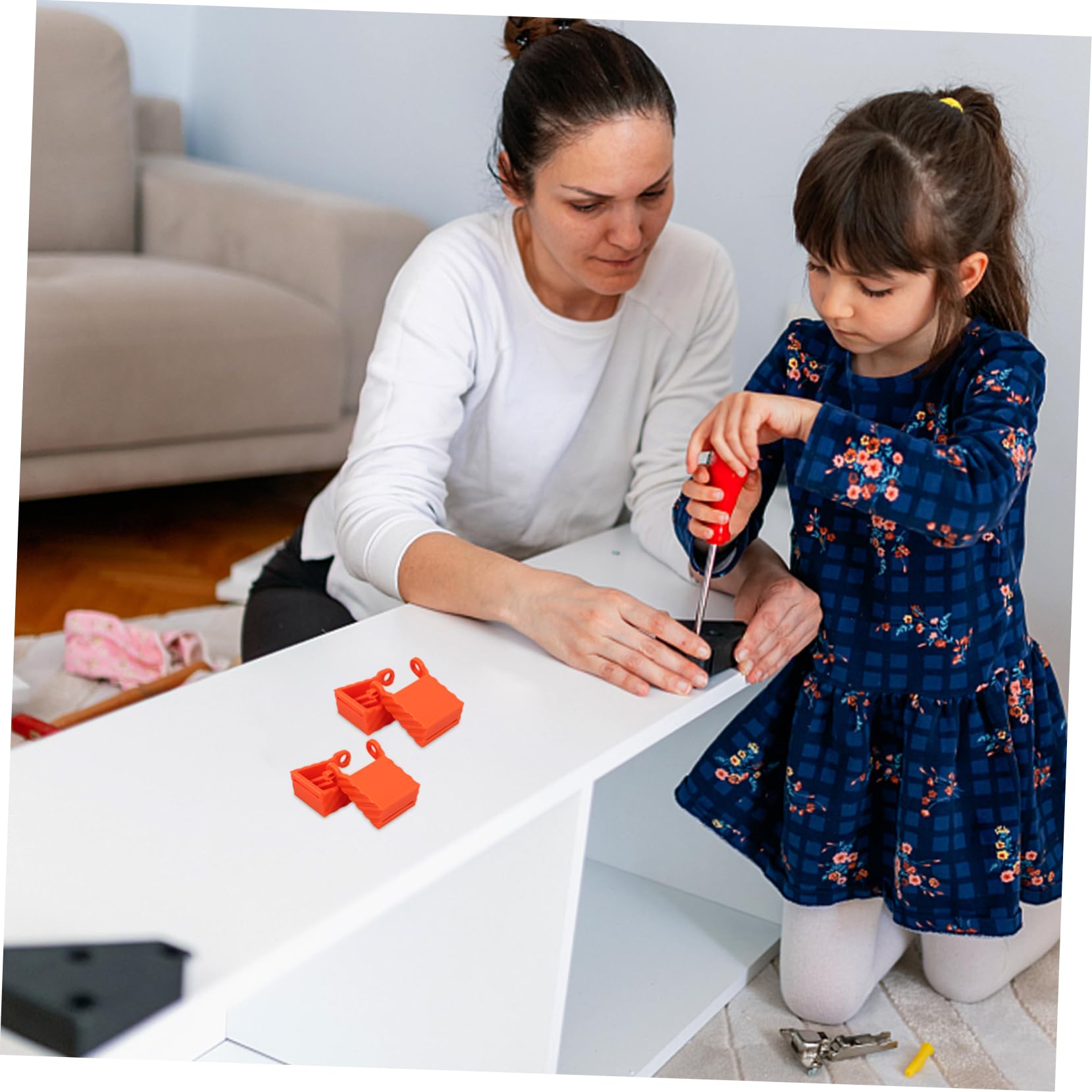 Ciieeo Band Clamps Blocks Woodworking 4pcs Ratchet Clamp Set Strong Fixing Accessories for Woodworking Projects