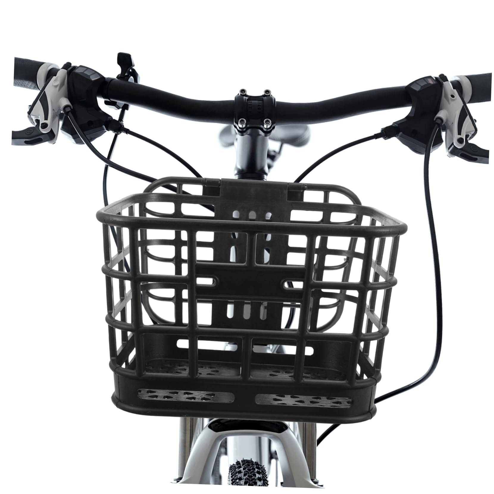 Fahrrad Frontbehälter Schwarz aus Kunststoff mit Großer Kapazität | Stabil Verarbeitet, für Vorne Am Rad, Passendes Zubehör für Erwachsene