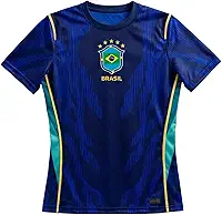 Camiseta Seleção Brasil Azul Marinho Unissex Dry Fit – Esportiva Confortável.