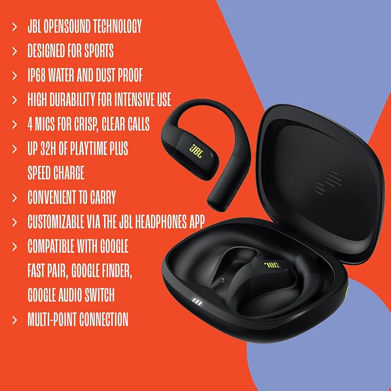 JBL Endurance Zone - True Wireless Open-Ear Sport Headphones (Black/Grey) image 5