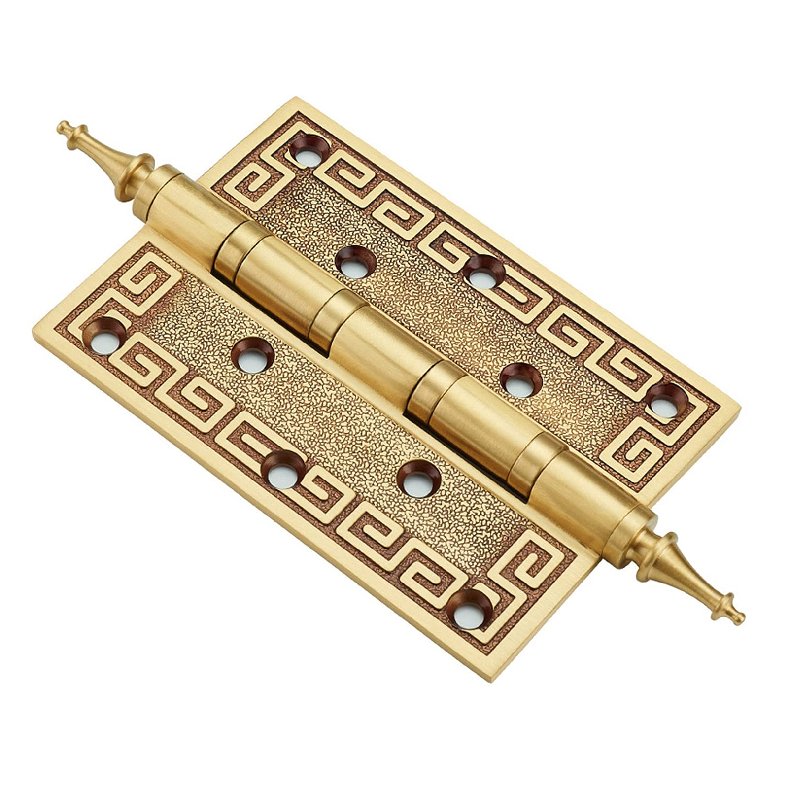 5Inch Brass Hings Thick Retro Antique Cabinet Door Neoclassical Hinge Gate Door, Cabinet, Drawer, Room Copper Hinge(Rose Golden)