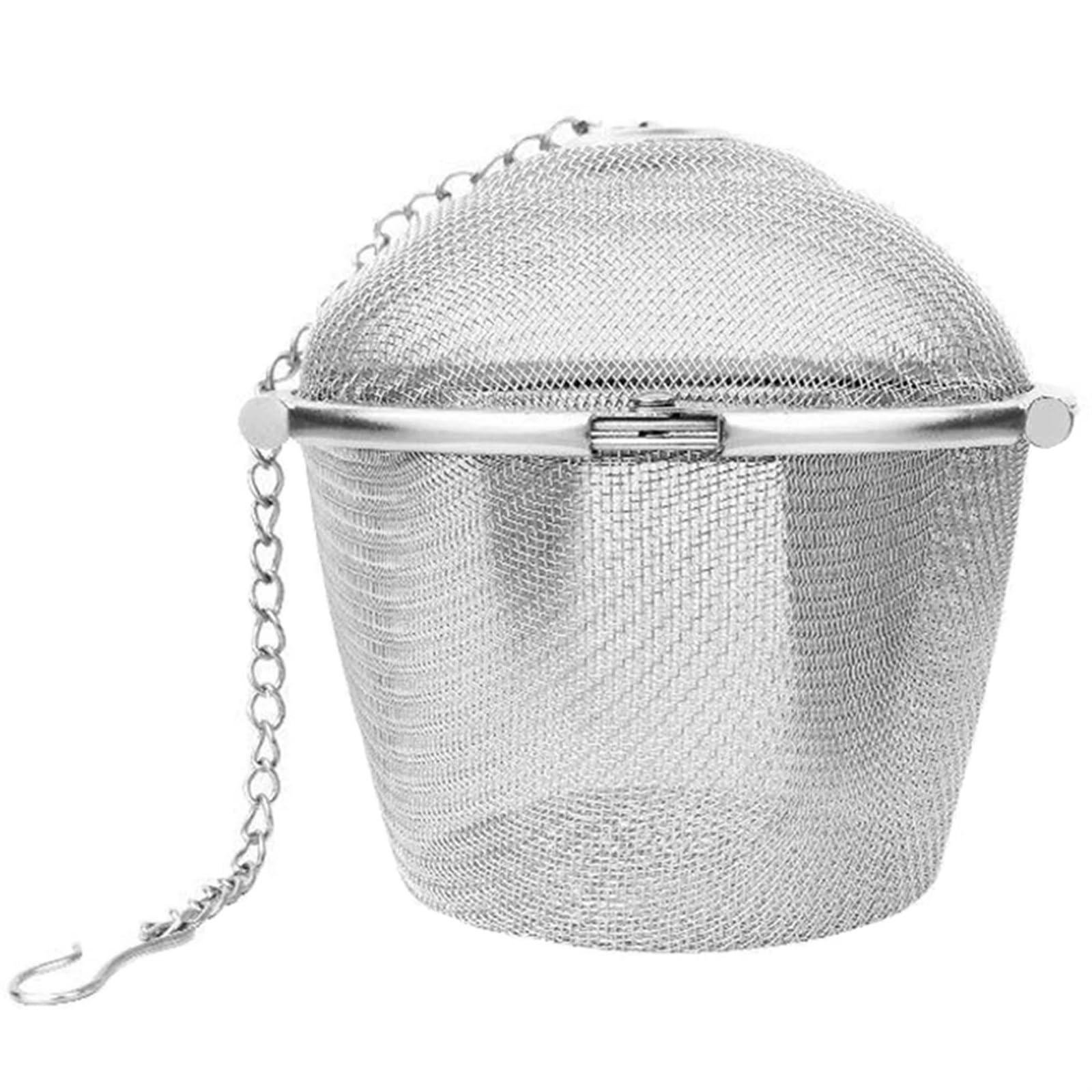 Tamiz para harina, 1 colador de harina, bola hierbas, té y especias, duradero, plateado, reutilizable, malla inoxidable, for tetera con cierre(6.5x6.5cm)