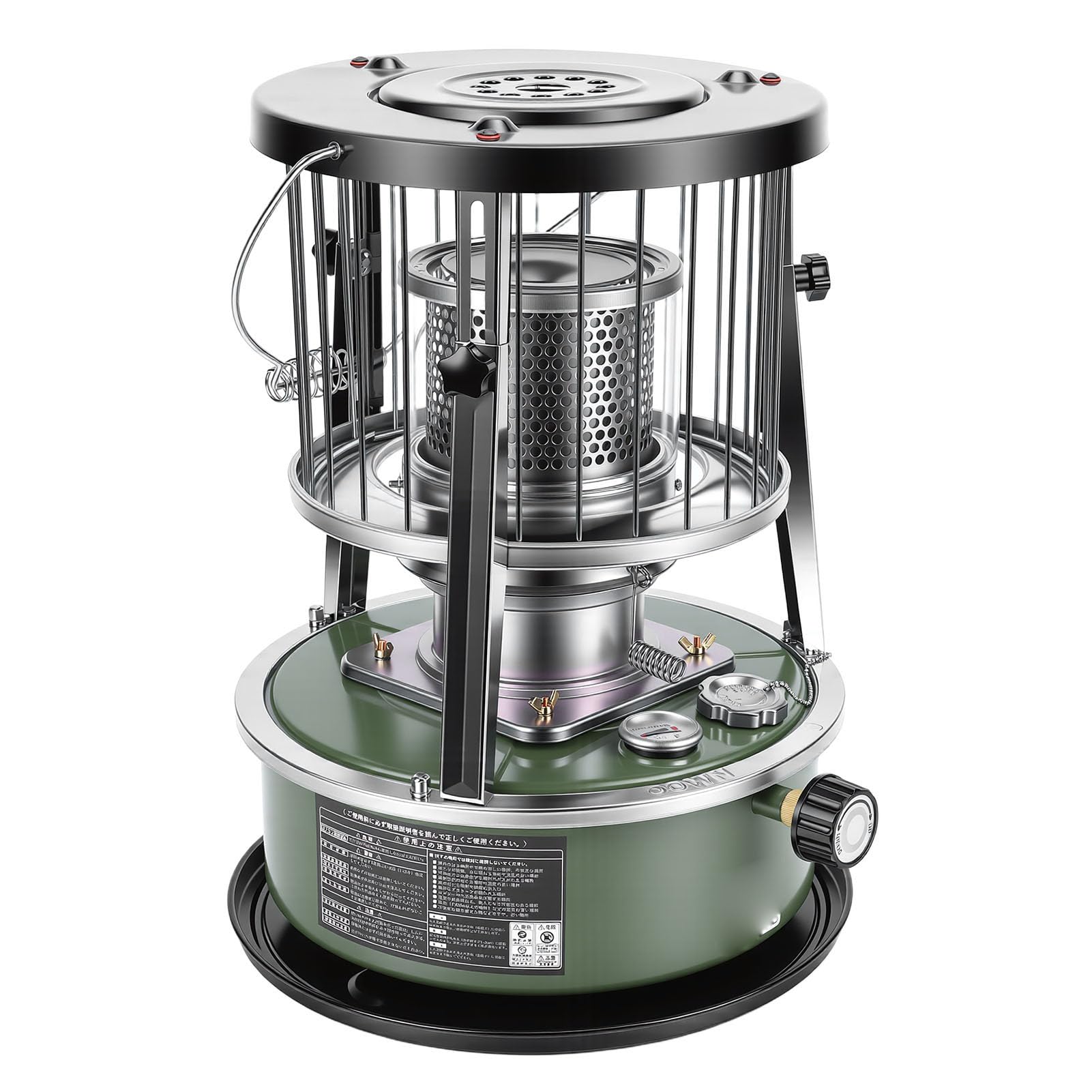 Portable Kerosene Heater, 5.2L Tank 20-25 Hours Heating with Adjustable Height Safety Net, for Camping Garage Home Emergency Indoor Outdoor Use