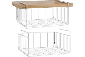 SUFAUY Under Cabinet Shelf Basket Organizer