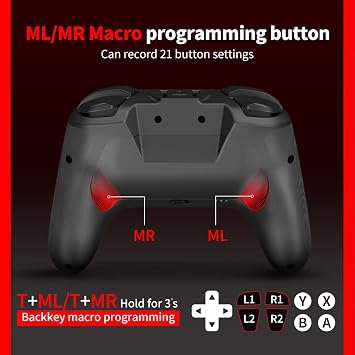 NBCP X6 2 Pack Wireless Bluetooth Pro Controller Compatible with Nintendo Switch Controller For Switch 2 Controller, PC, Android, iOS - 6-Axis Gyro,Dual 4-Level Vibration, Anti-Drift Joysticks, Turbo, 2 Programmable Buttons, Wake-Up,Screenshot