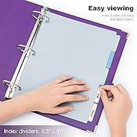 Vista 69 de Ospelelf Mini 3 Ring Binder, 2 Inch, Cute Pink Marble Binder for 5.5" x 8.5" with 5 Tab Dividers, File Folder Labels and Low Profile Clipboards