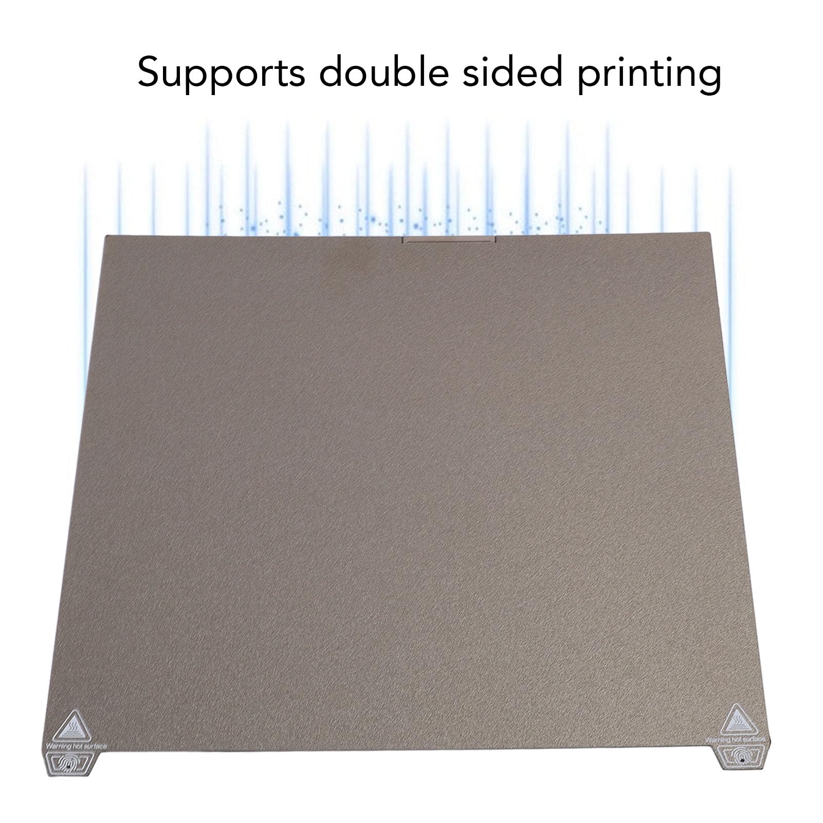 Fafeicy Piastra di Costruzione Flessibile per Stampante 3D K2 Plus 370x370mm Piano di Stampa PEI Strutturato PEY Liscio con Elevata Adesione