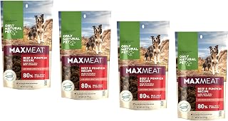 Only Natural Pet MaxMeat Holistic Air Dried Dry Dog Food Meal Topper - All Natural, High Protein, Grain Free and Limited Ingredient - Made with Real Meat - Beef with Pumpkin & Parsley 4 oz