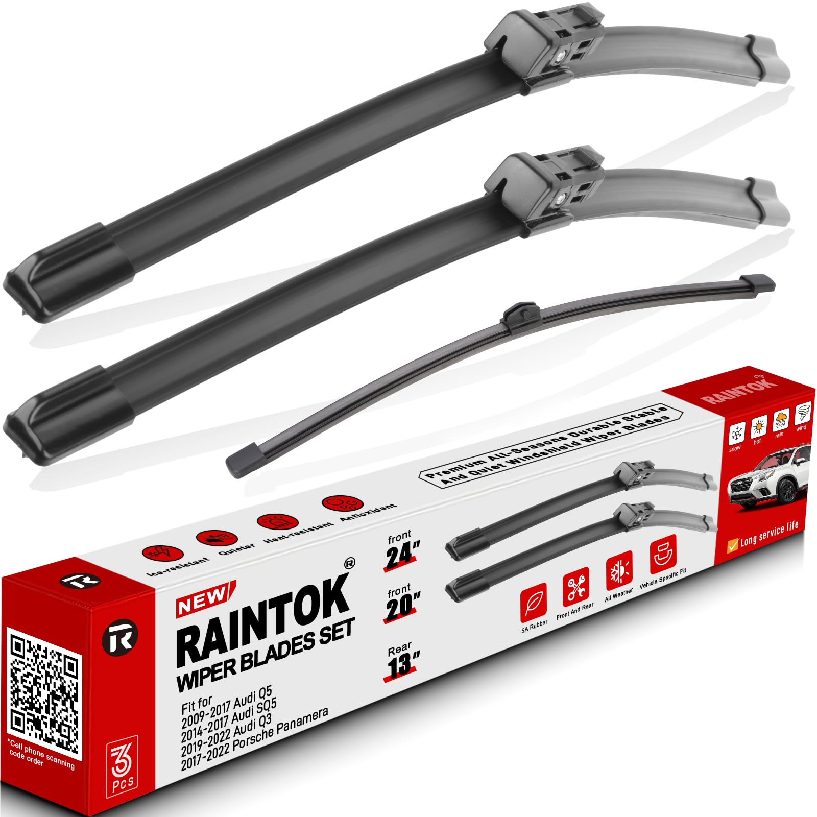 Windshield Wiper Blades Replacement for Audi Q3 2019-2022,Q5 2009-2017