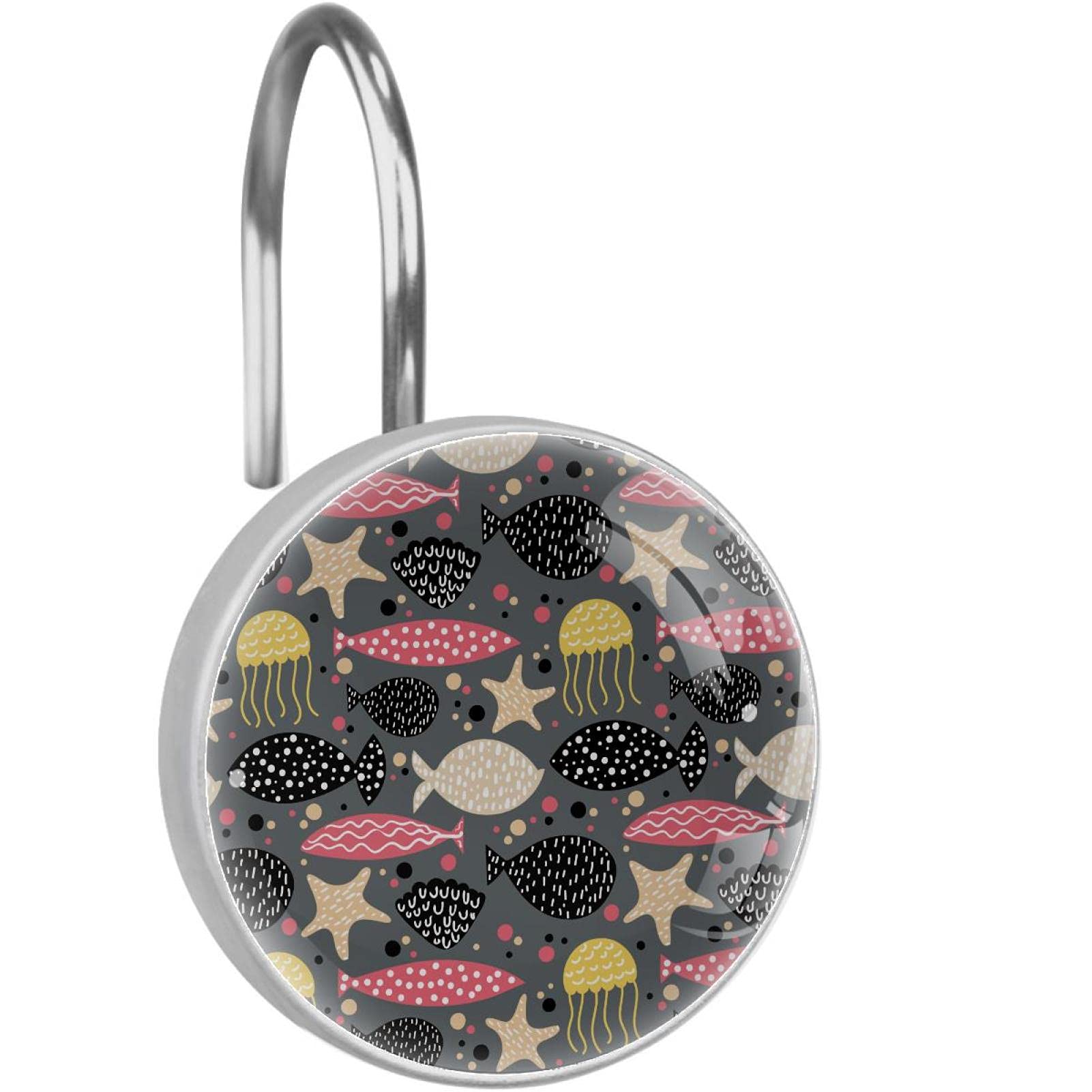 Crochets rideau de douche inox anti rouille anneaux salle de bain