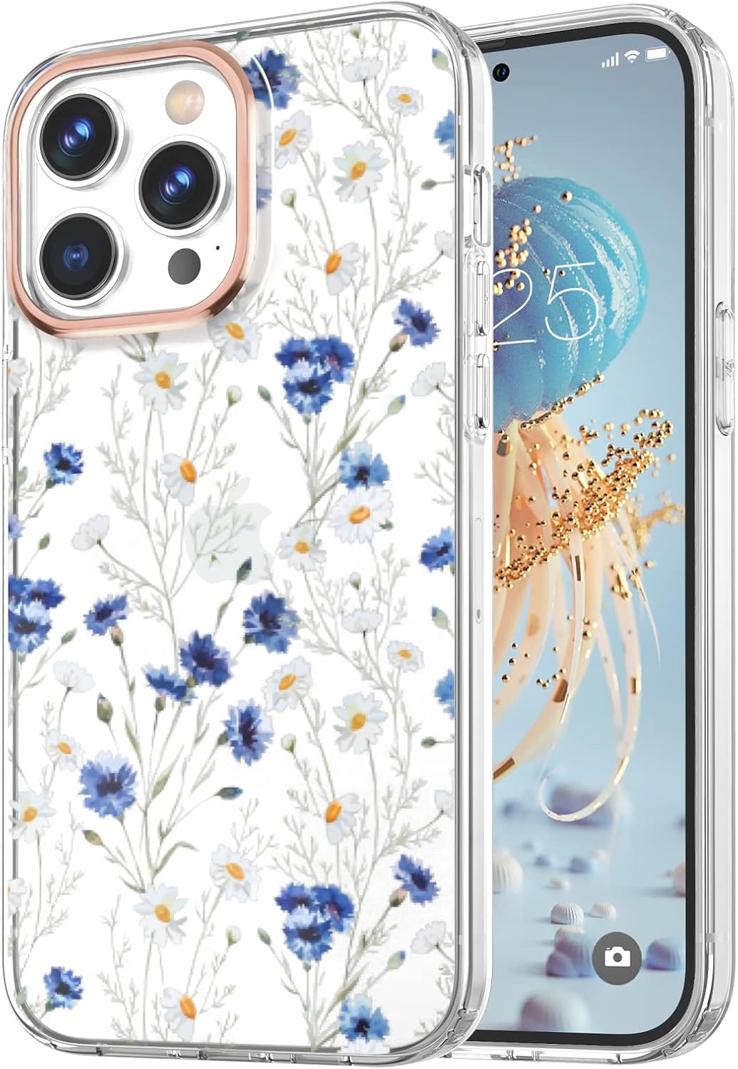 zelaxy Flower Case Compatible with iPhone 14 Pro Max 6.7" 2022, Soft