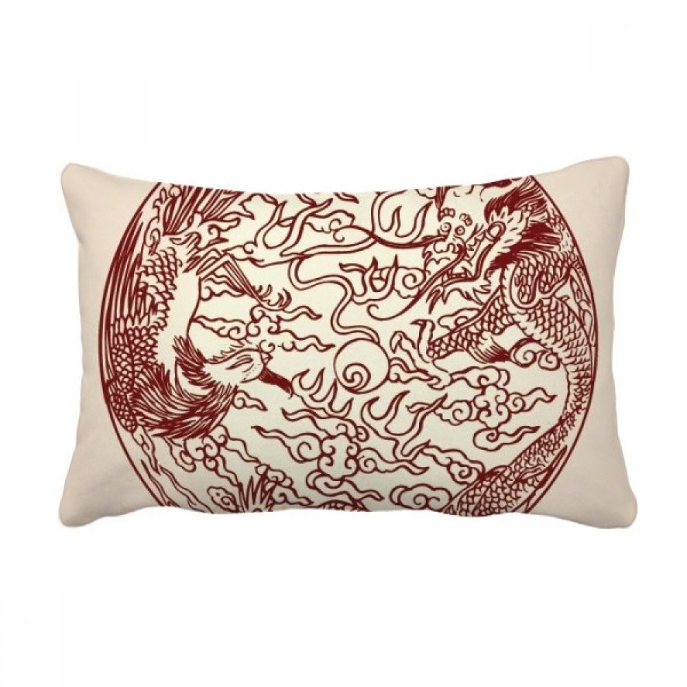 Coussin Chinois Dragon Phoenix de qualité supérieure, grand oreiller de canapé
