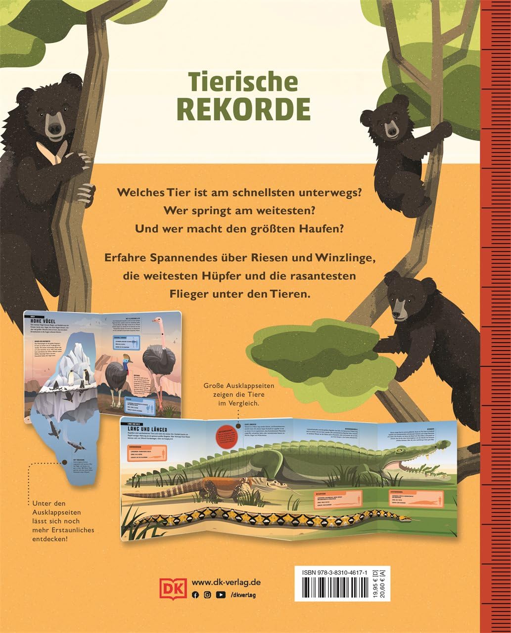 Großartige Tiere: Die größten, schnellsten und stärksten ihrer Art. Sachbilderbuch zu Tier-Rekorden mit großen Ausklappseiten für Kinder ab 5 Jahren