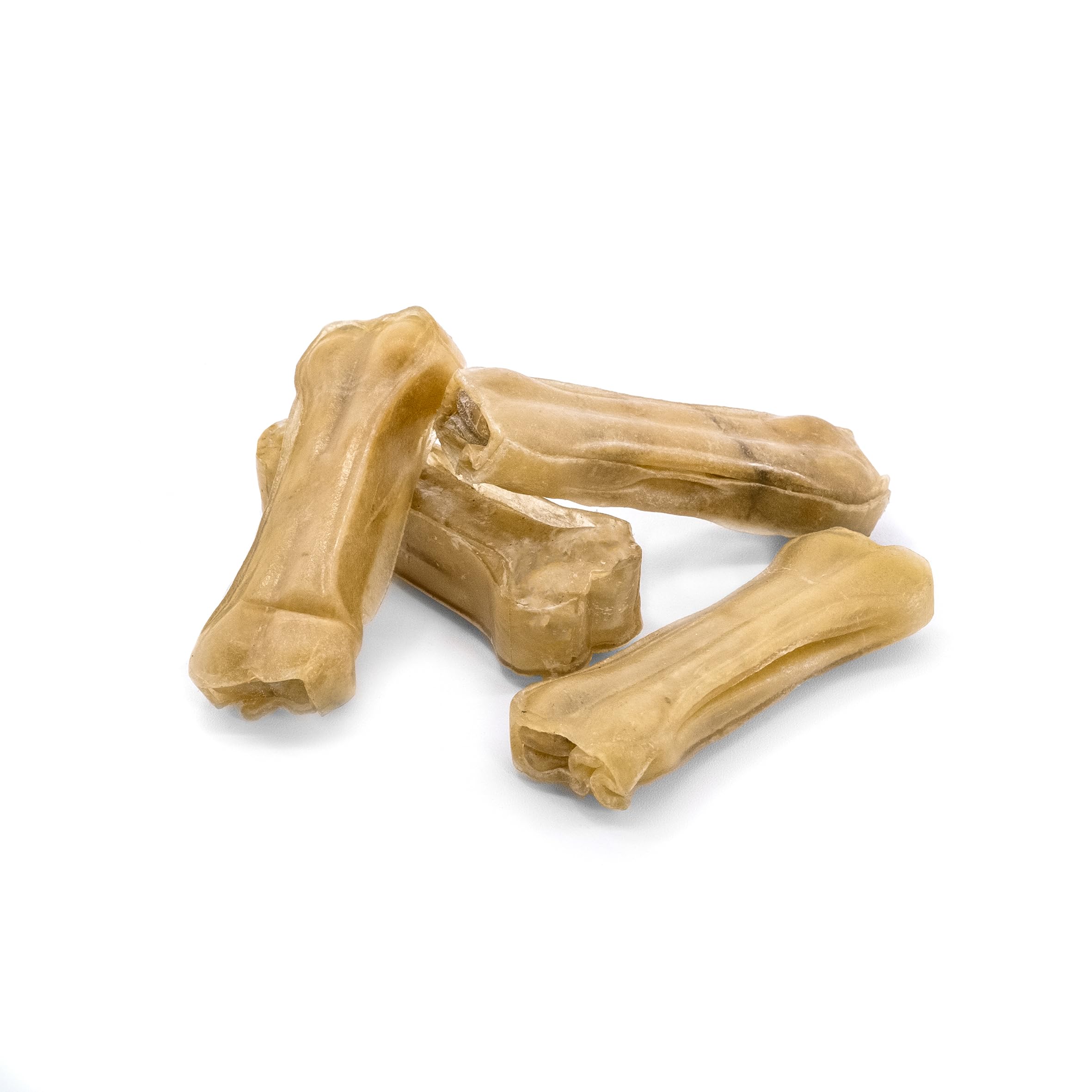 Snack per Cani in Pelle Bovina 20 Ossi Termoretratti da 8 cm Masticativi Naturali