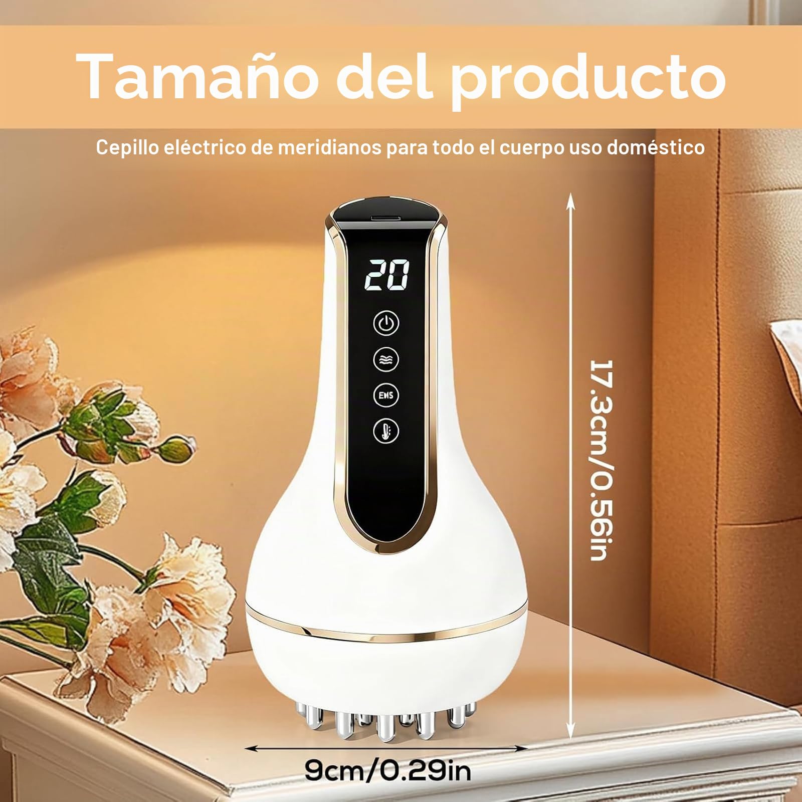 Masajeador de celulitis, 20 velocidades, masajeador de ondas de choque Gua, neuropatía, dispositivo eléctrico Guasha, masajeador eléctrico con ventosas para fascitis y alivio del dolor