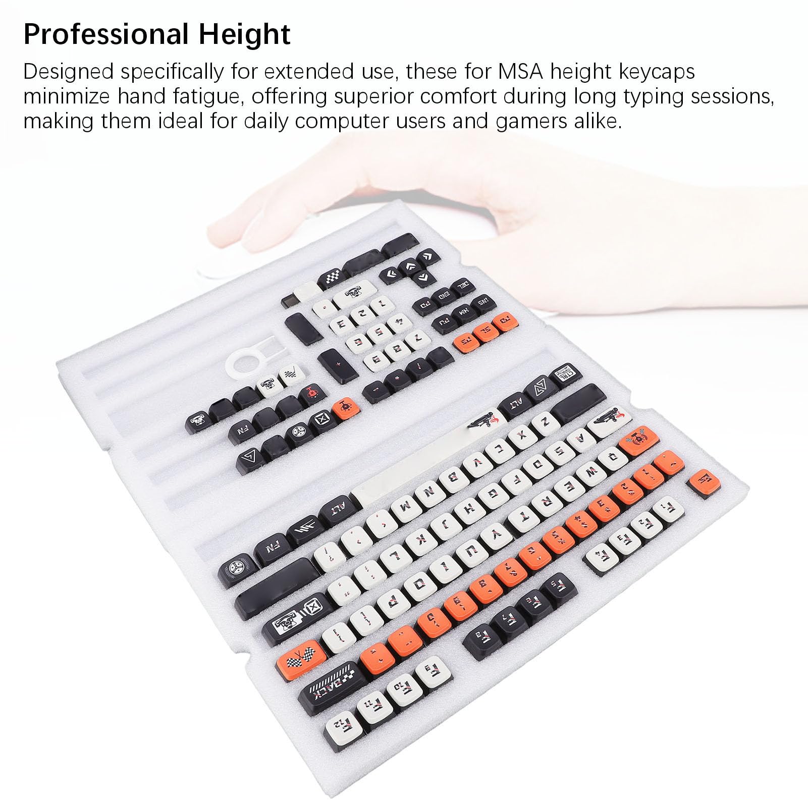 Zestaw 122 klawiszy Pudding Keycap Premium Sublimacja barwnika Materiał PBT Uniwersalne nasadki na klawisze o profilu MSA dla entuzjastów klawiatur mechanicznych Gracze
