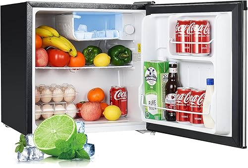 Miniatura 2 de Upstreman-Minirrefrigerador de 1.7 pies cúbicos ccongelador, termostato ajustable, ahorro de energía, bajo ruido, compacto y de una sola puerta,