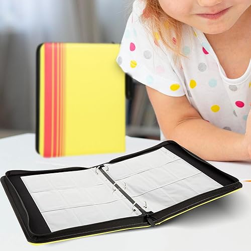 Miniatura 3 de Carpeta de 9 bolsillos para tarjetas coleccionables con mangas, capacidad para 720 tarjetas, álbum de tarjetas Stationeriex con cierre de