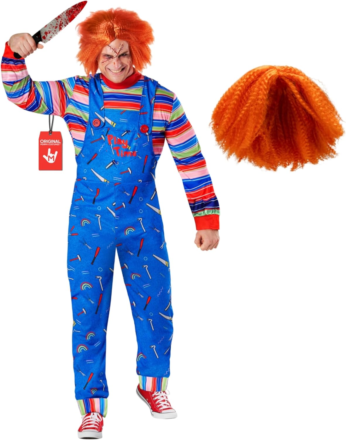 Morph Killer Doll Costume Men, Creepy Doll Costume Mens, Halloween Costumes For Men, Halloween Costumes For Adults