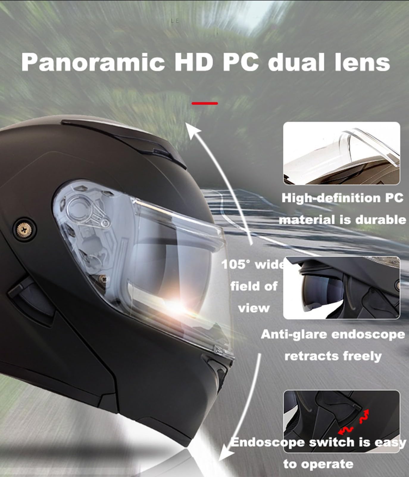 Casco Integrale Da Moto Con Di Lenti Caschi Da Scooter DOT/ECE Casco Da Moto Turistico Caschi Da Crash Per Uomini E Donne Pendolarismo Quotidiano Casco Scooter All Seasons