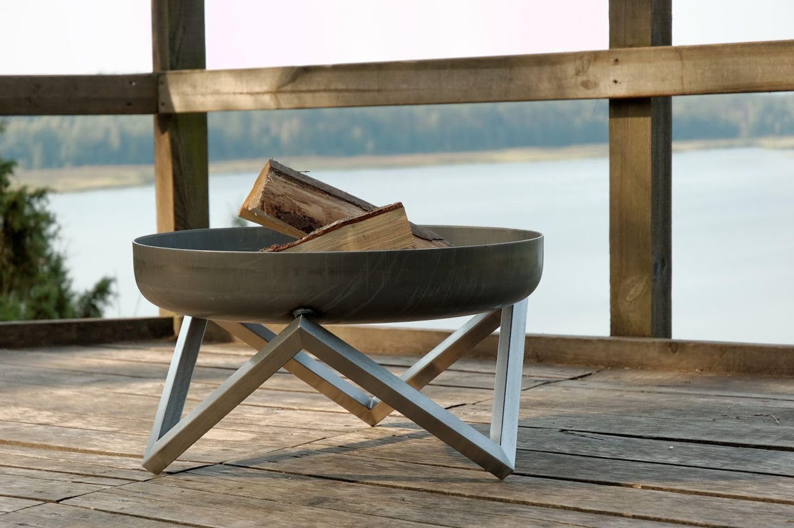 Xanie Design Feuerschale Ignis XXL Feuerkorb Grillschale | Zeitloses Design
