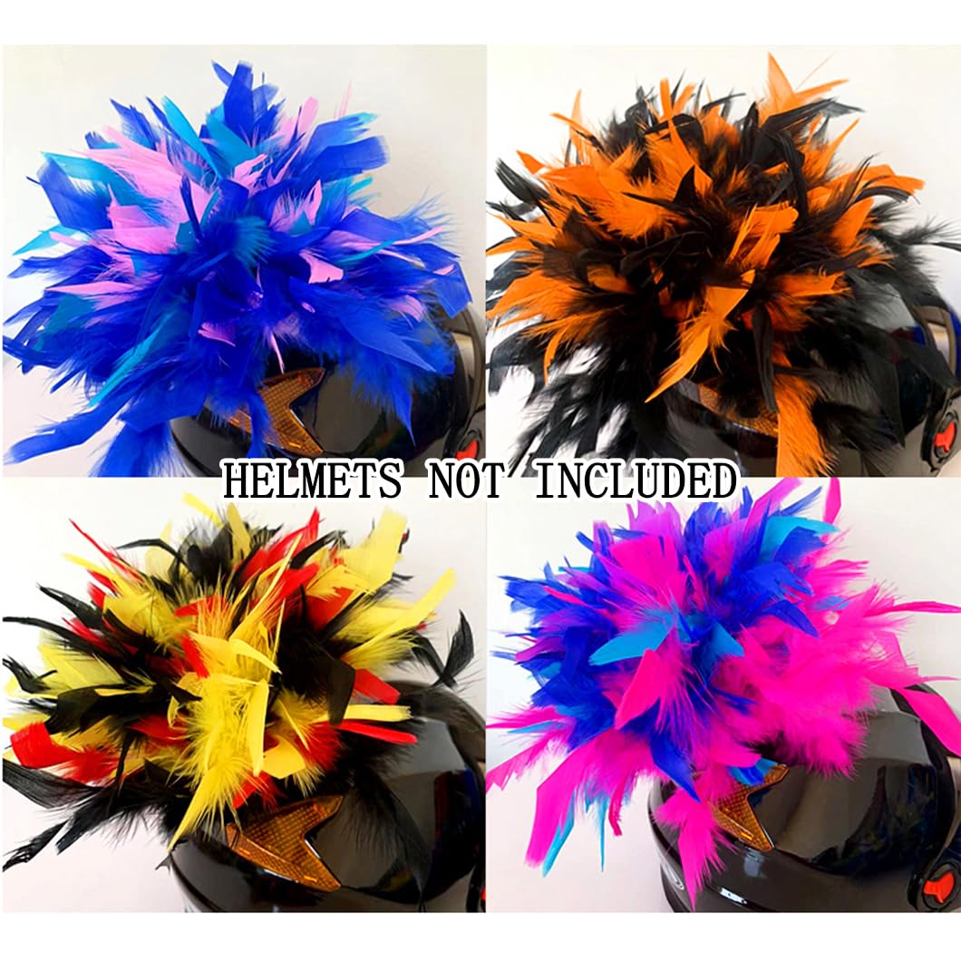 1 Piece Colorful Feather Helmet Decoration Helmet Accessory for Kids Balance Bike Helmet Motorcycle Bicycle Helmet Style 2
