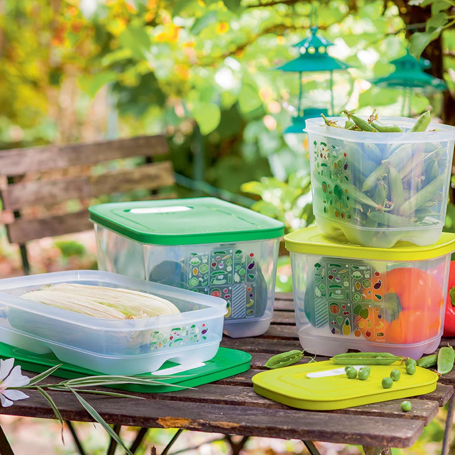 Tupperware Fridgesmart - Set di 4 contenitori per alimenti, lavabili in lavastoviglie e senza BPA, (4 contenitori + 4 coperchi)