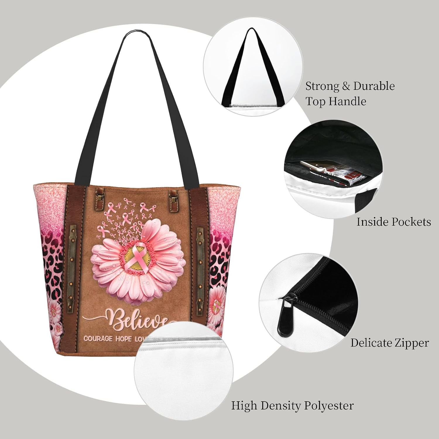 Christian Tote Bags for Women Bible Bags for Women Religious Gifts Bible Church Bag Reusable Grocery Shopping Bag - Image 5