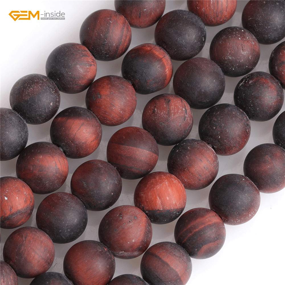 SHGbeads 6mm Frost Matte Red Tiger Eye Semi Precious Gemstone Round Loose Beads for Jewellery Making DIY Handmade Craft Supplies 15" - Image 2