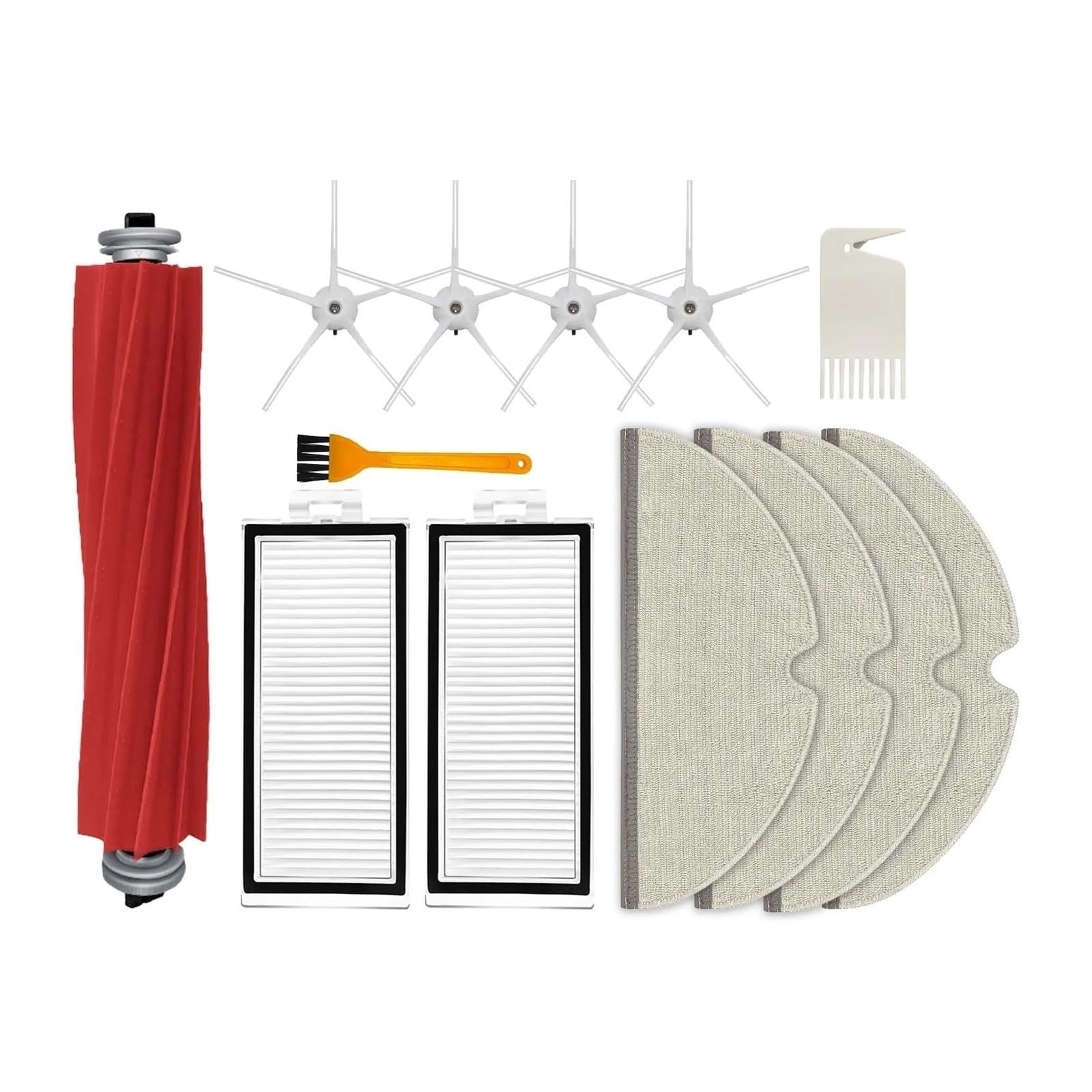 PORRSYDCD Main Side Brush Hepa Filter Mop Cloths Dust Bag，Compatible With Roborock Q7 MAX+ / Q7+ / Q7 / T8 Robot Vacuum Cleaner Accessories(Set A)