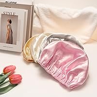 Vista 2 de AmazerBath gorro de ducha, paquete de 4 gorras de baño para mujeres reutilizables e impermeables, gorro de ducha de doble capa para el cabello