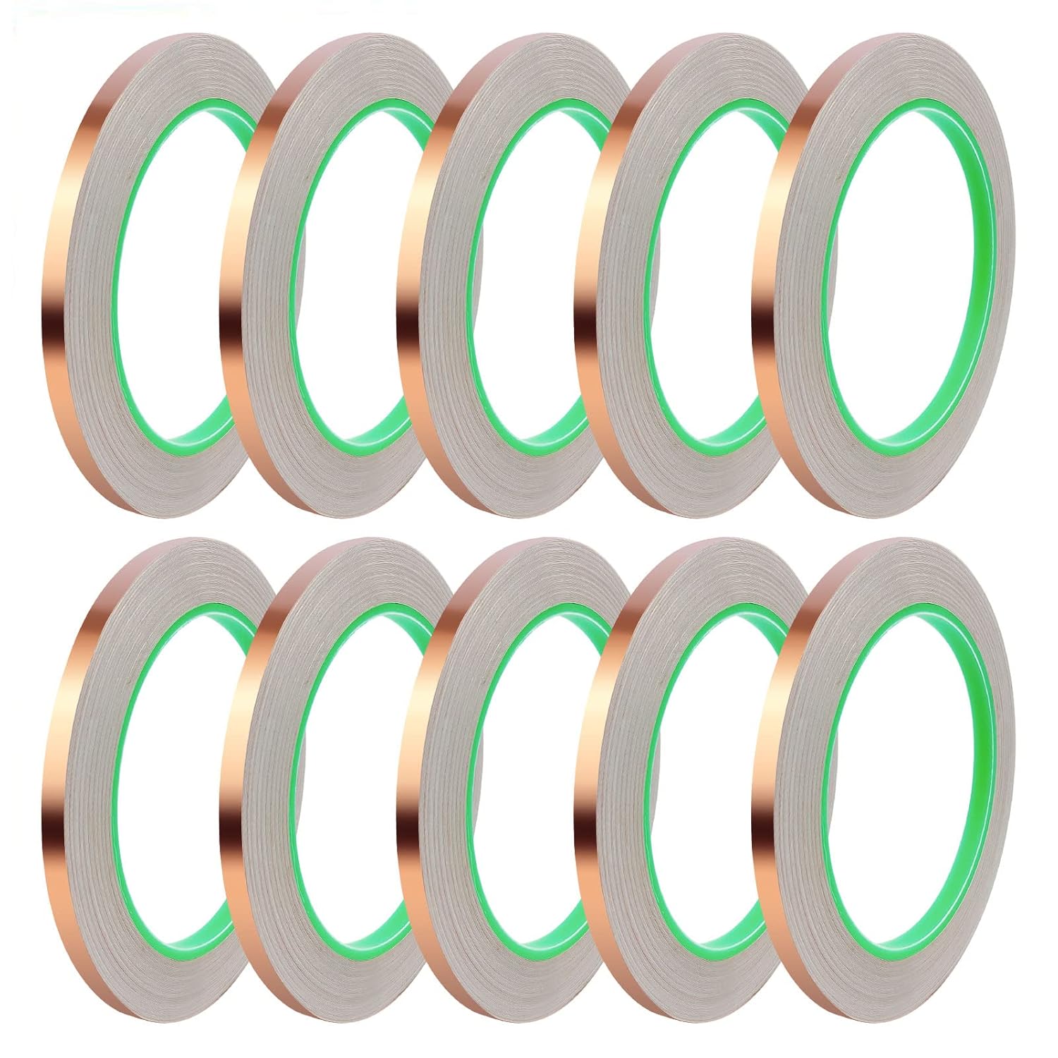 10 Pack Copper Tape with Double Side Conductive Adhesive,Copper Foil