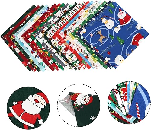 Miniatura 3 de 20 hojas de Navidad hechas a mano Patchwork Navidad Decoración Patchwork Tela Artesanía Navidad Patchwork Tela de Navidad Colcha de Navidad Tela de