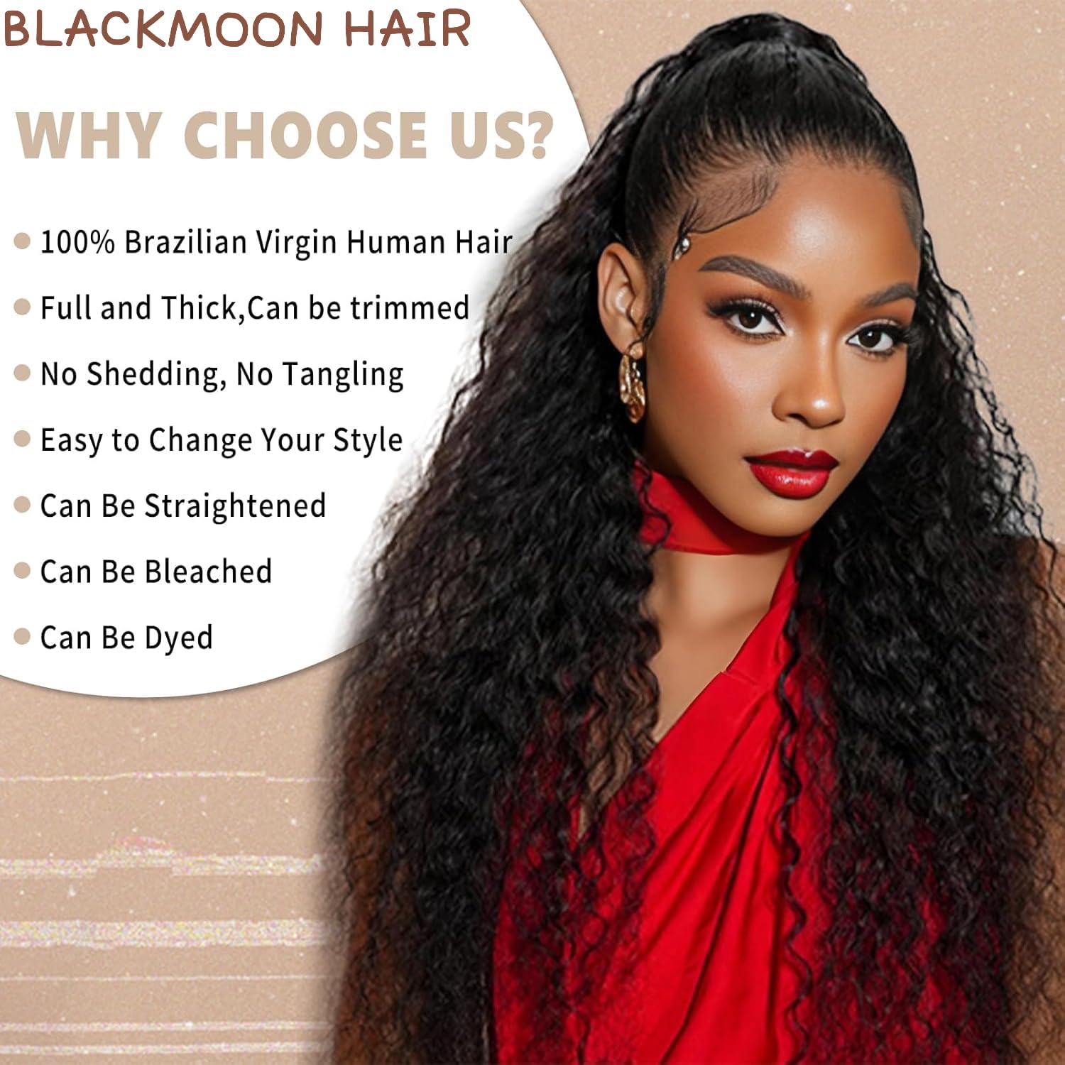 Human Hair Bundles Deep Wave 20 20 20 Inch Curly Bundle Human Hair 100% Unprocessed Brazilian Virgin Hair 3 Bundles for Women Wet and Wavy Hair Bundle Weave Extensions Natural Black