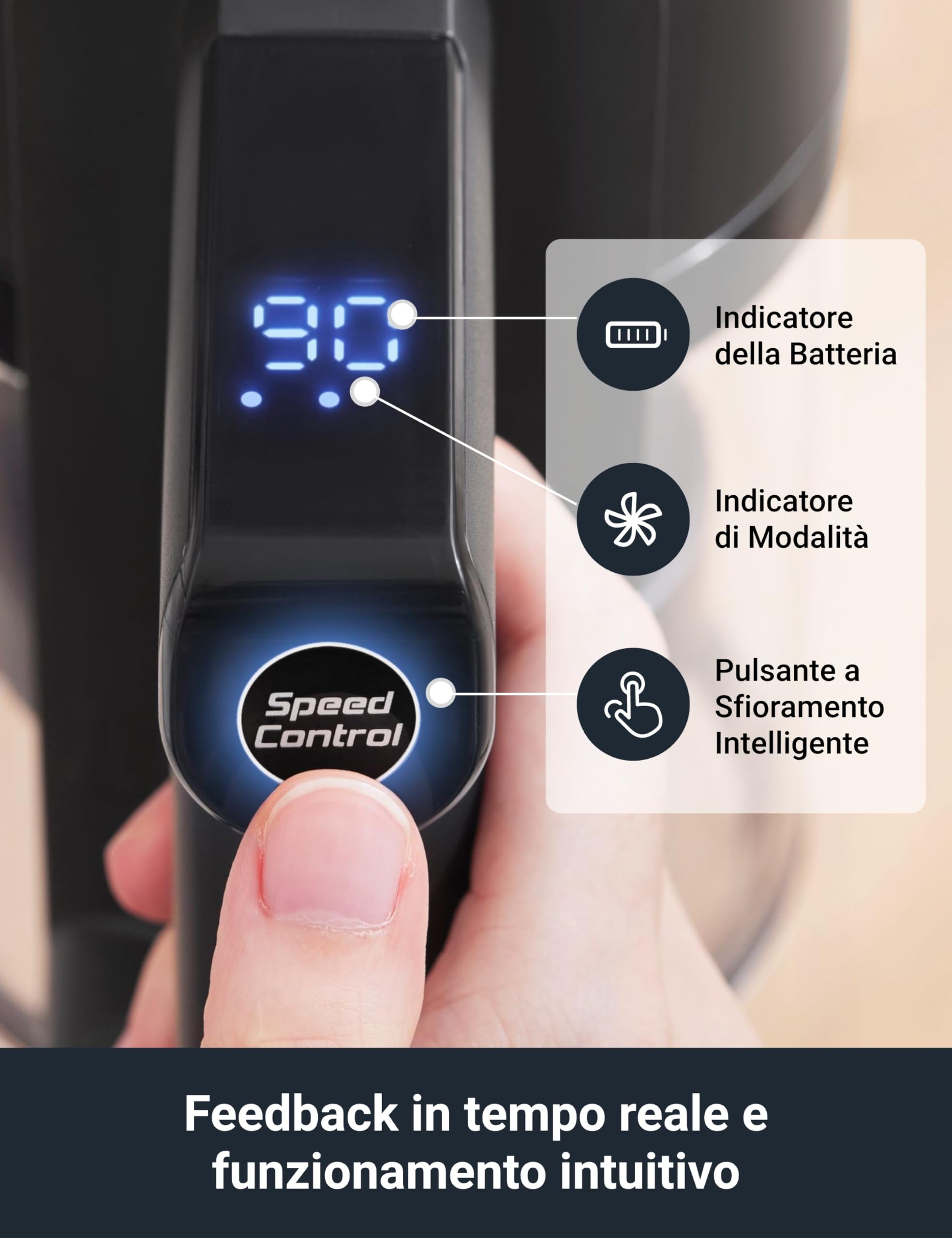 Eureka NEC370 Aspirapolvere Senza Fili, Scopa Elettrica Senza Fili 3 in 1 90AW Aspirazione, 2 Batterie Rimovibili 40x2 Autonomia Minima per Pavimenti duri, Tappeti e Peli di Animali Domestici