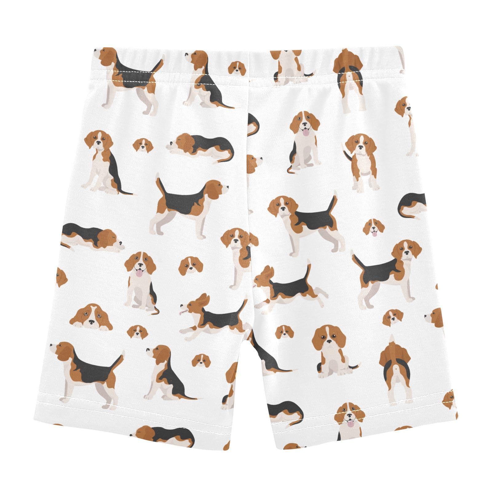 JHKKU Girls Beagle Dog Shorts Cotton Cartwheel Bike Kids Biker Under Dress Dance Short Girl Clothes 4T