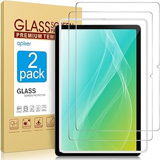 ابيكر شاشة حماية من الزجاج المقوى لجهاز سامسونج جالاكسي تاب S9 FE مع مساعد تثبيت الاطار بدرجة صلابة 9 متوافقة جالكسي S9 10.9 انش مضادة للخدش شفاف
