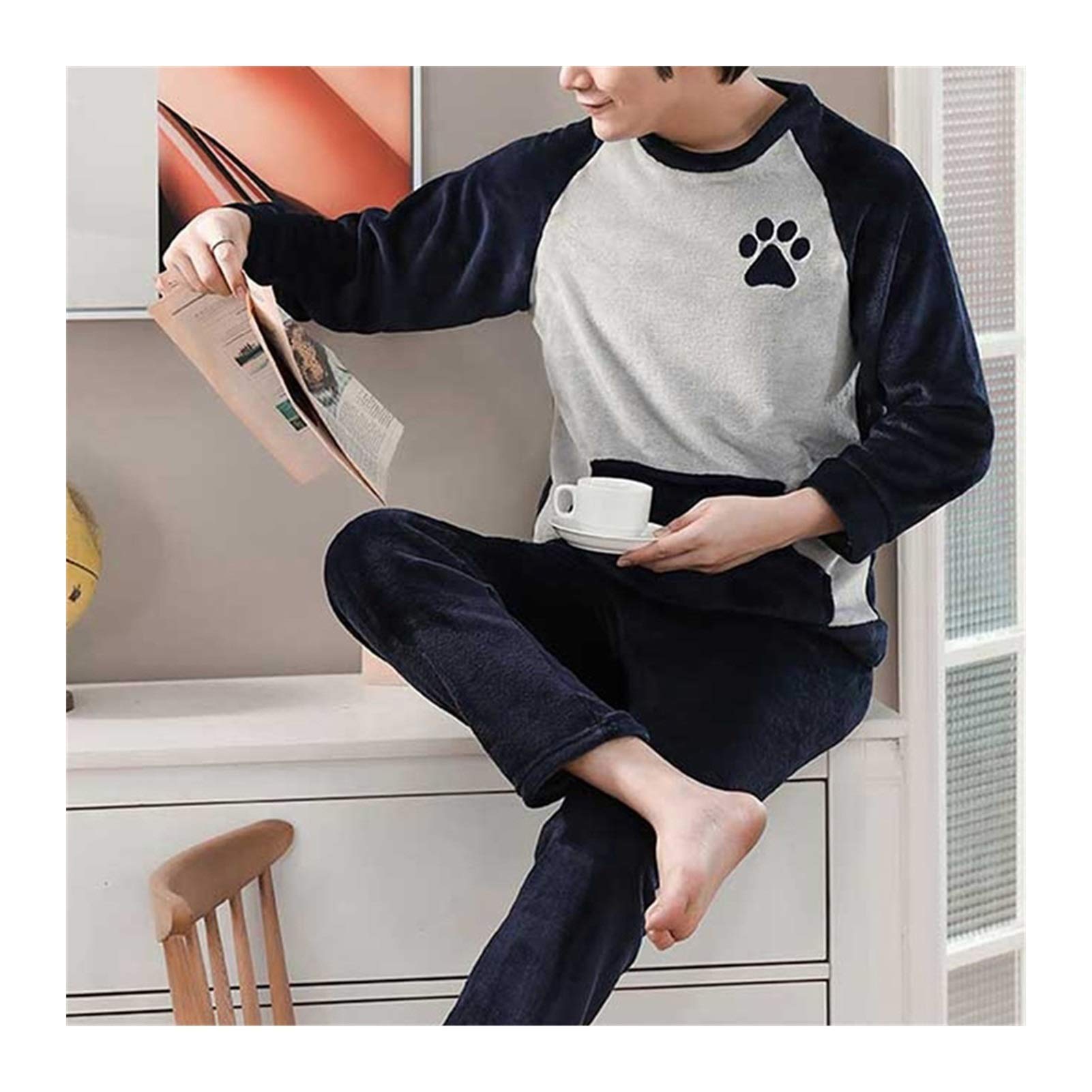 Pyjama Pour Femme, Ensemble De Pyjama Pour Couple Hiver épais Vêtements De Maison Pyjama Chaud En Flanelle Pyjama