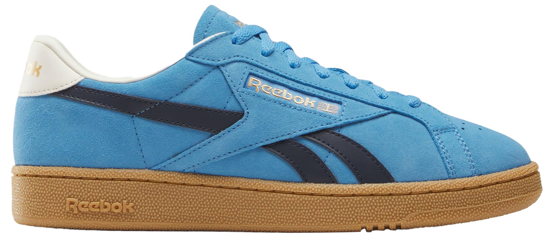 Reebok Club C Grounds - Chaussures Mixte en Cuir Recoveryblue Vectornavy Gum
