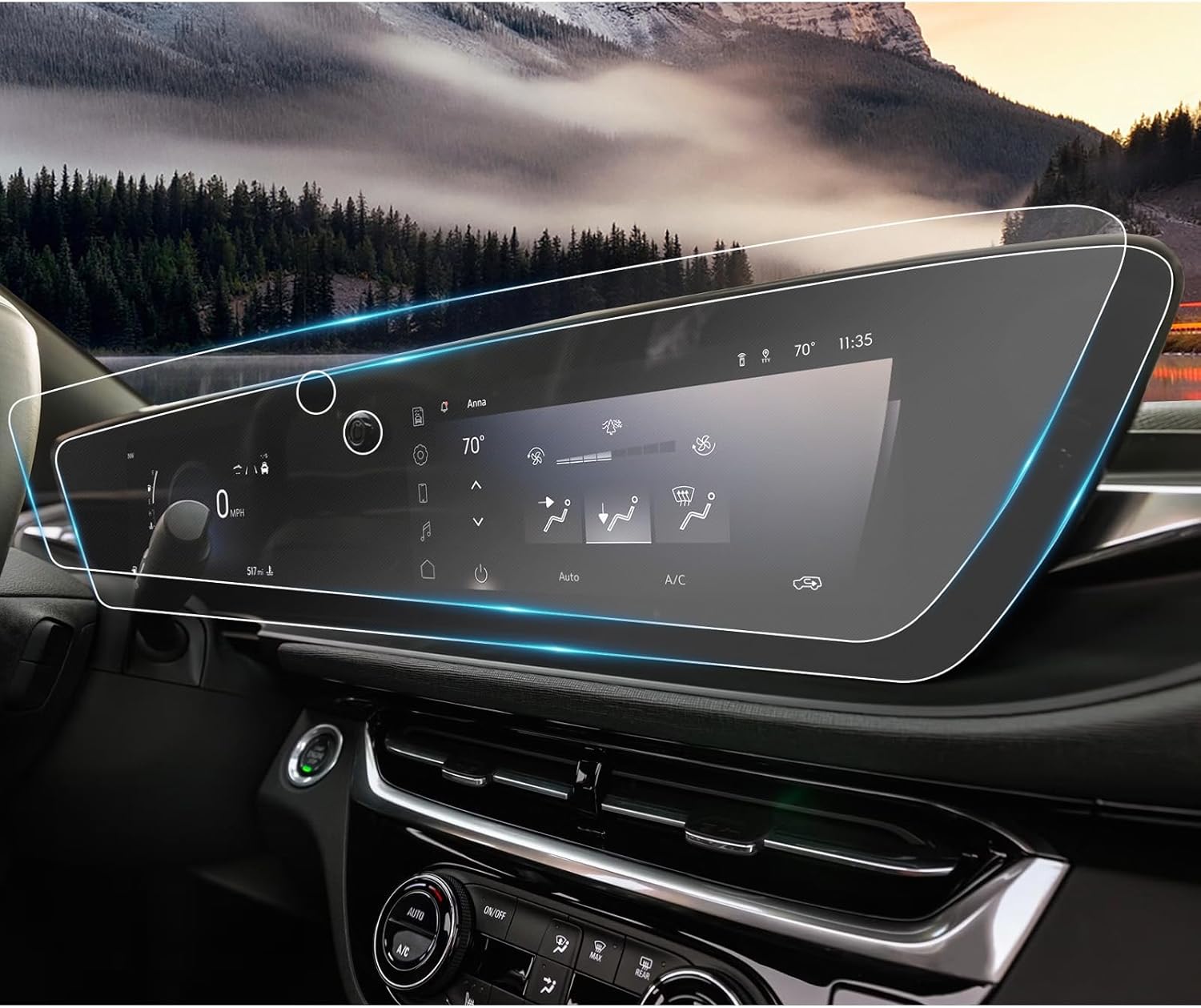YEE PIN 2025 Chevy Equinox Screen Protector for 2025 Chevy Equinox Accessories, 2025 Chevy Equinox Screensaver for Lt/Rs/Activ 11-in Driver Side Screen Cover 9H Tempered Glass HD Transparent
