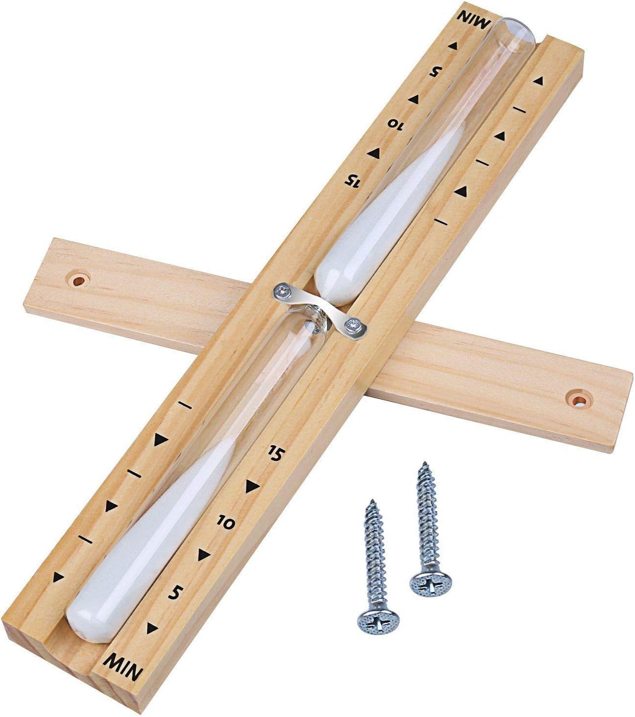 Wooden 15 Minutes Wall-Mounted Rotating Hourglass Timer Sauna Sand Timer Sauna and Swimming Accessories