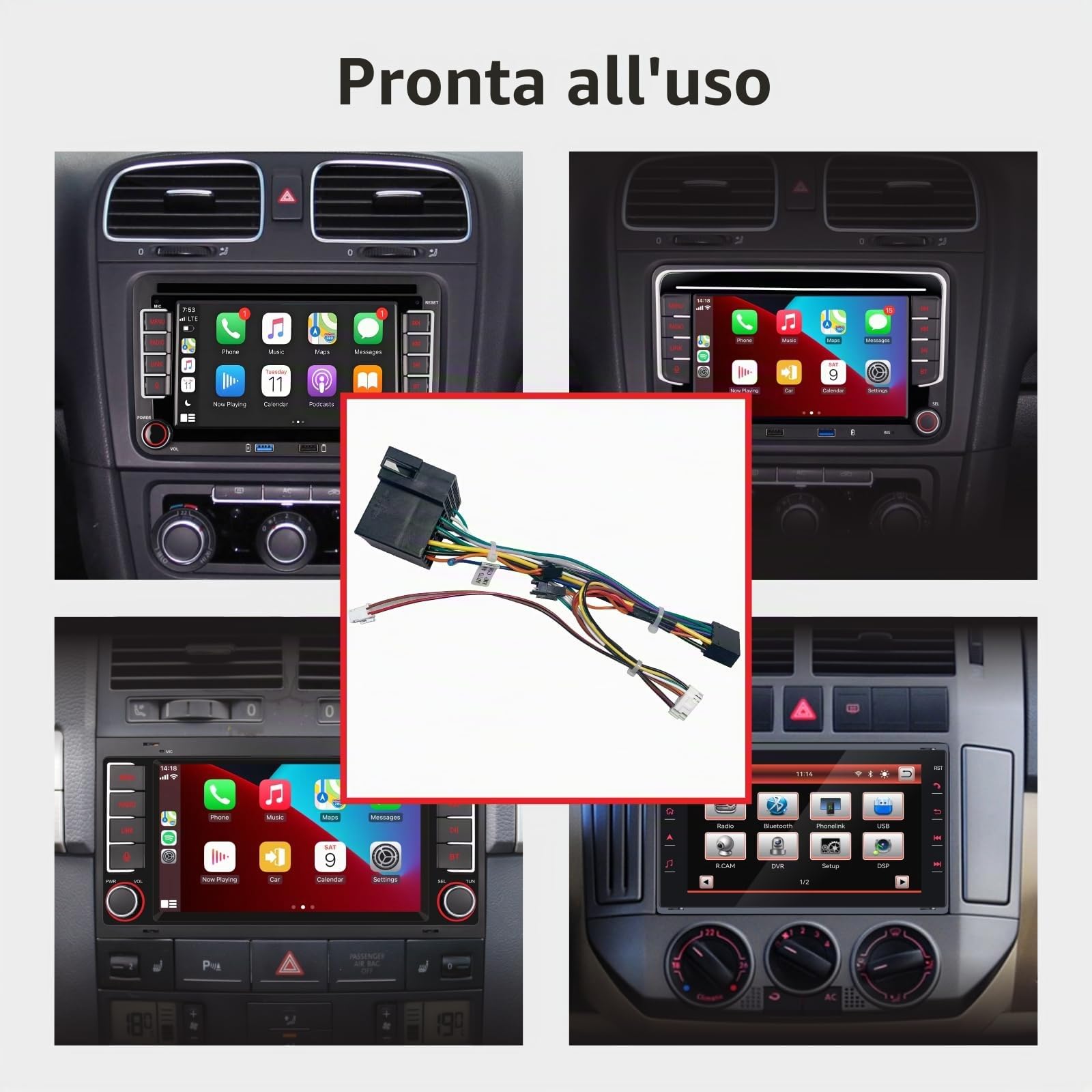 Cablaggio Autoradio 36 pin Compatibile con auto VW Auto/Touareg/Golf/Skoda/Skiat/Sprint/Yada/Toucan/Polo/Passat