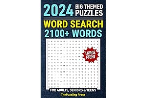 2024 Word Search Puzzles For Adults Large Print: 2100+ Themed Words, 85...