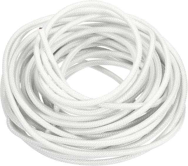 PATIKIL 26.3 Feet 13AWG Electronic Wire, Insulated High Temperature Resistant Electrical Flexible Silicone Cable for Lamp Boiler Heater, White