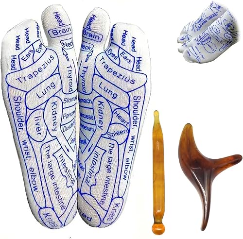 ® Ensemble de Chaussettes de Réflexologie pour Massage d KUIRUNRX